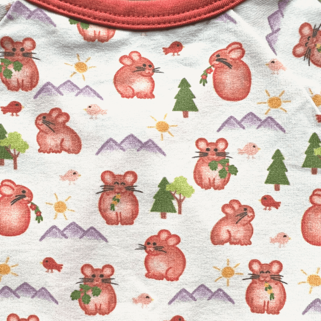 Pika Kimono Shorty | Organic Pima Cotton - Tenth &amp; Pine - Summer Outfits - 0 - 3M - Kolorful