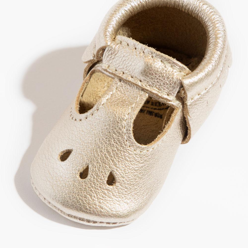 Platinum Mary Jane Baby Shoe - Tenth & Pine - Mary Jane - Soft Sole - 1
