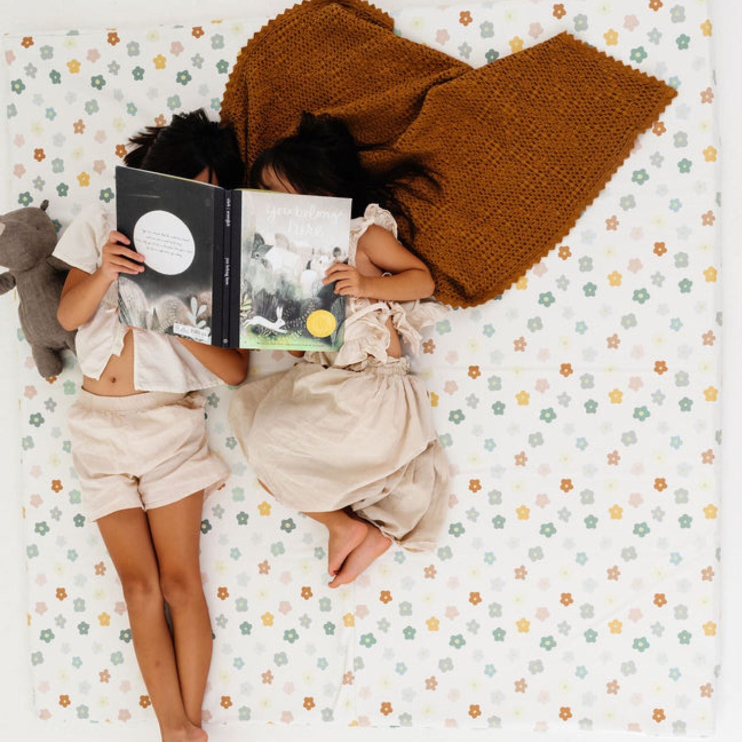 Playful Posies Vegan Leather Mat - Tenth &amp; Pine - Vegan Leather Padded Mat - Mega