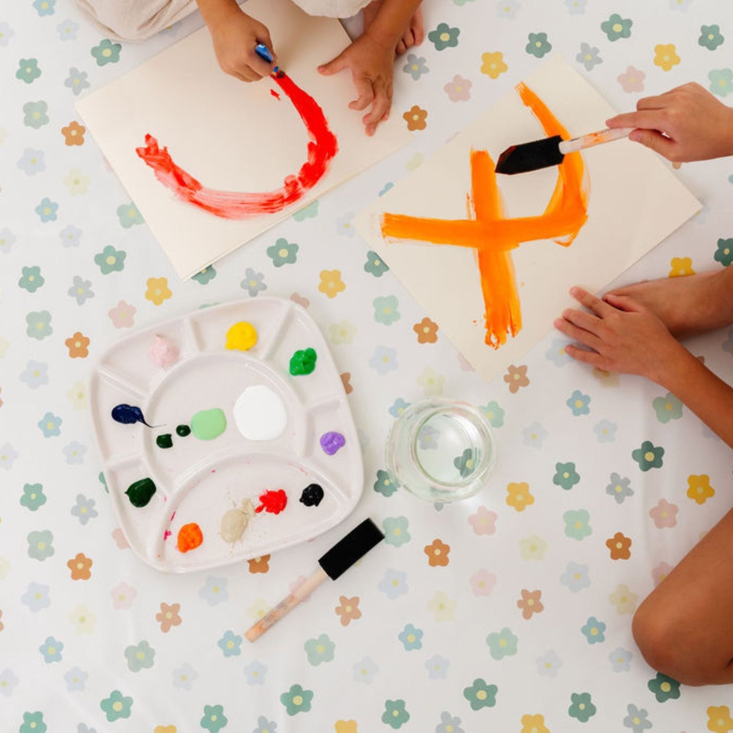 Playful Posies Vegan Leather Mat - Tenth &amp; Pine - Vegan Leather Padded Mat - Standard