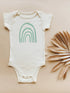 Rainbow Seafoam Organic Cotton Short Sleeve Baby Bodysuit - Tenth & Pine - Short Sleeve Onesie - 0 - 3M - Tenth & Pine