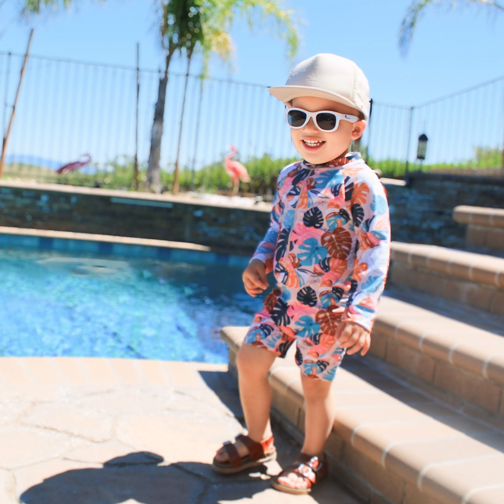 RASH GUARD - Monstera - Tenth &amp; Pine - Rash Guard - 6/12m - millie + roo