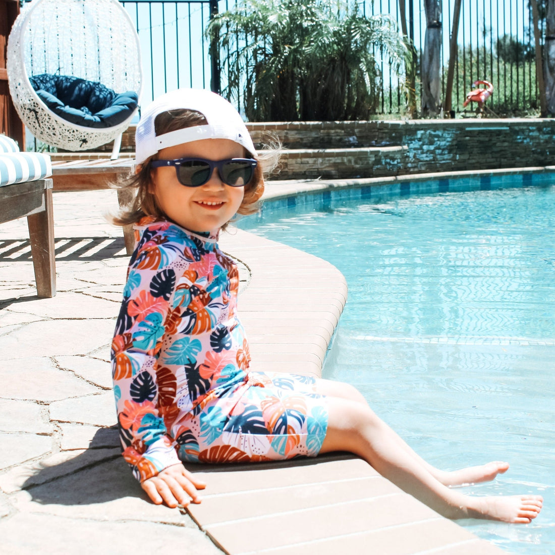 RASH GUARD - Monstera - Tenth &amp; Pine - Rash Guard - 6/12m - millie + roo