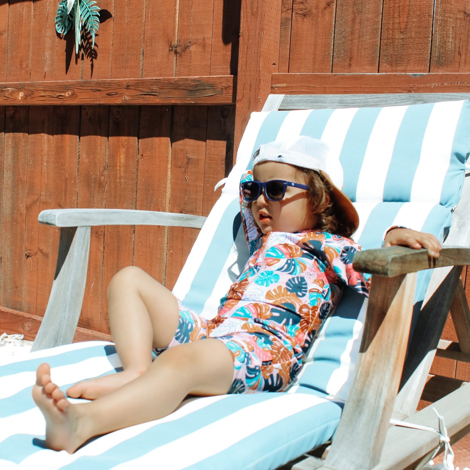 RASH GUARD - Monstera - Tenth &amp; Pine - Rash Guard - 6/12m - millie + roo