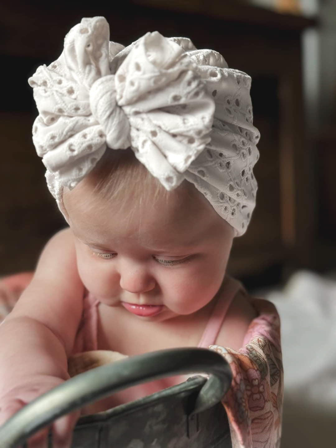 Brinsley | Purely White | Eyelet Headwrap