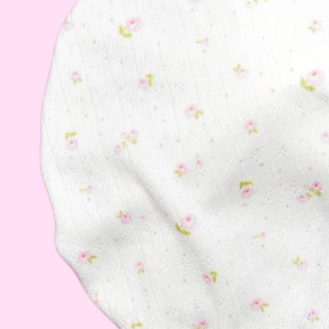 Calliope | Dainty Pink Floral  | Pointelle Headwrap