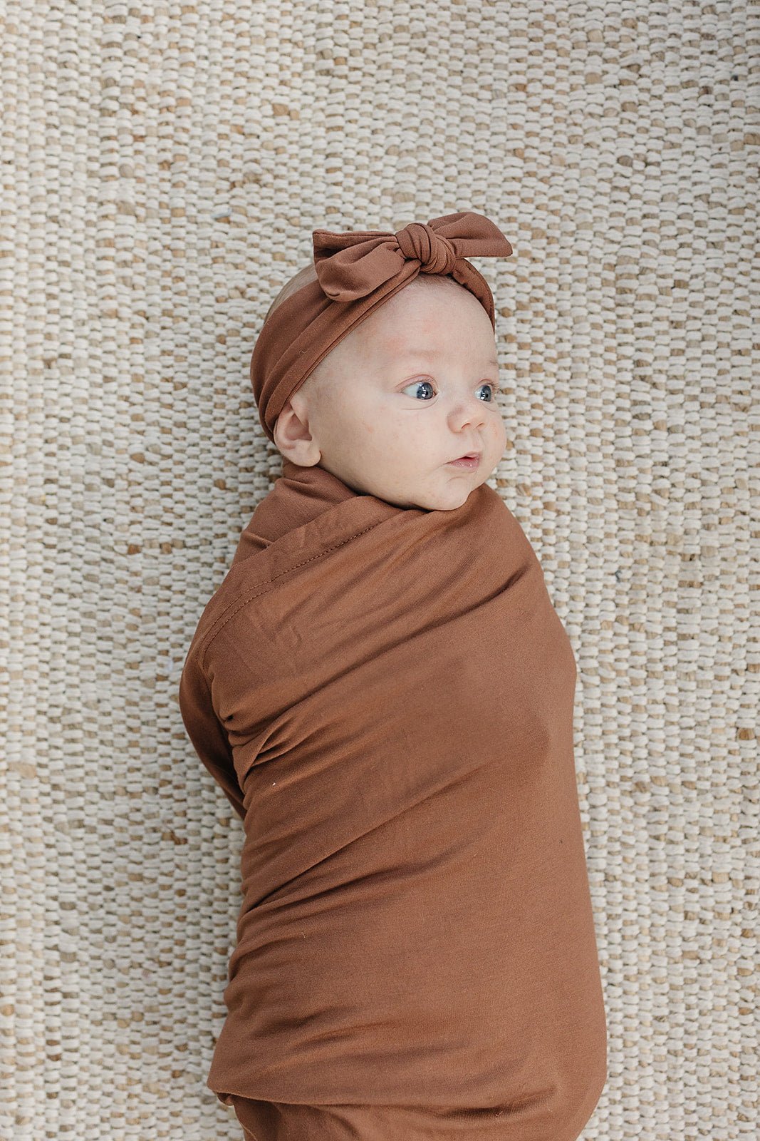 Rust Bamboo Stretch Swaddle - Tenth &amp; Pine - 