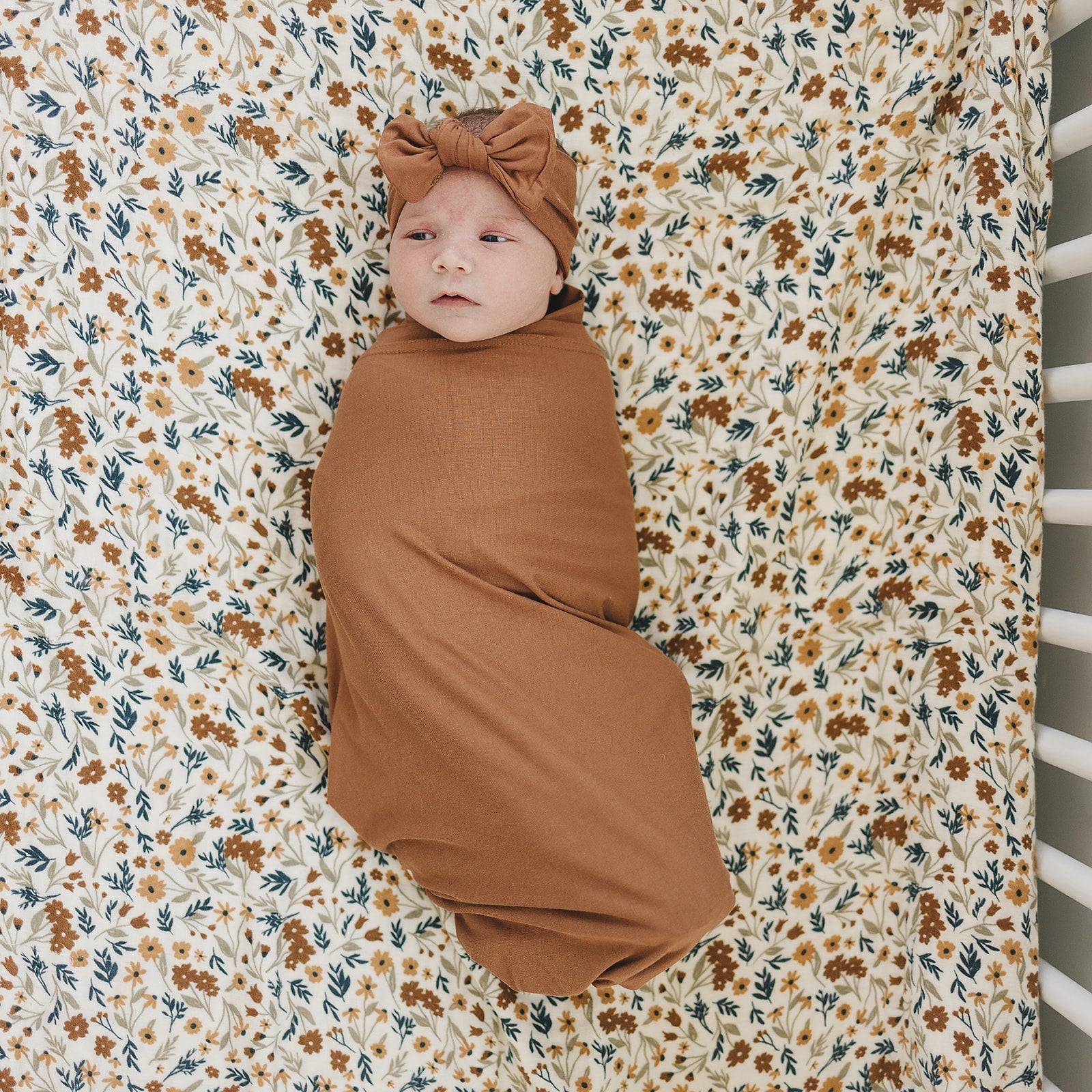 Rust Bamboo Stretch Swaddle - Tenth &amp; Pine - 