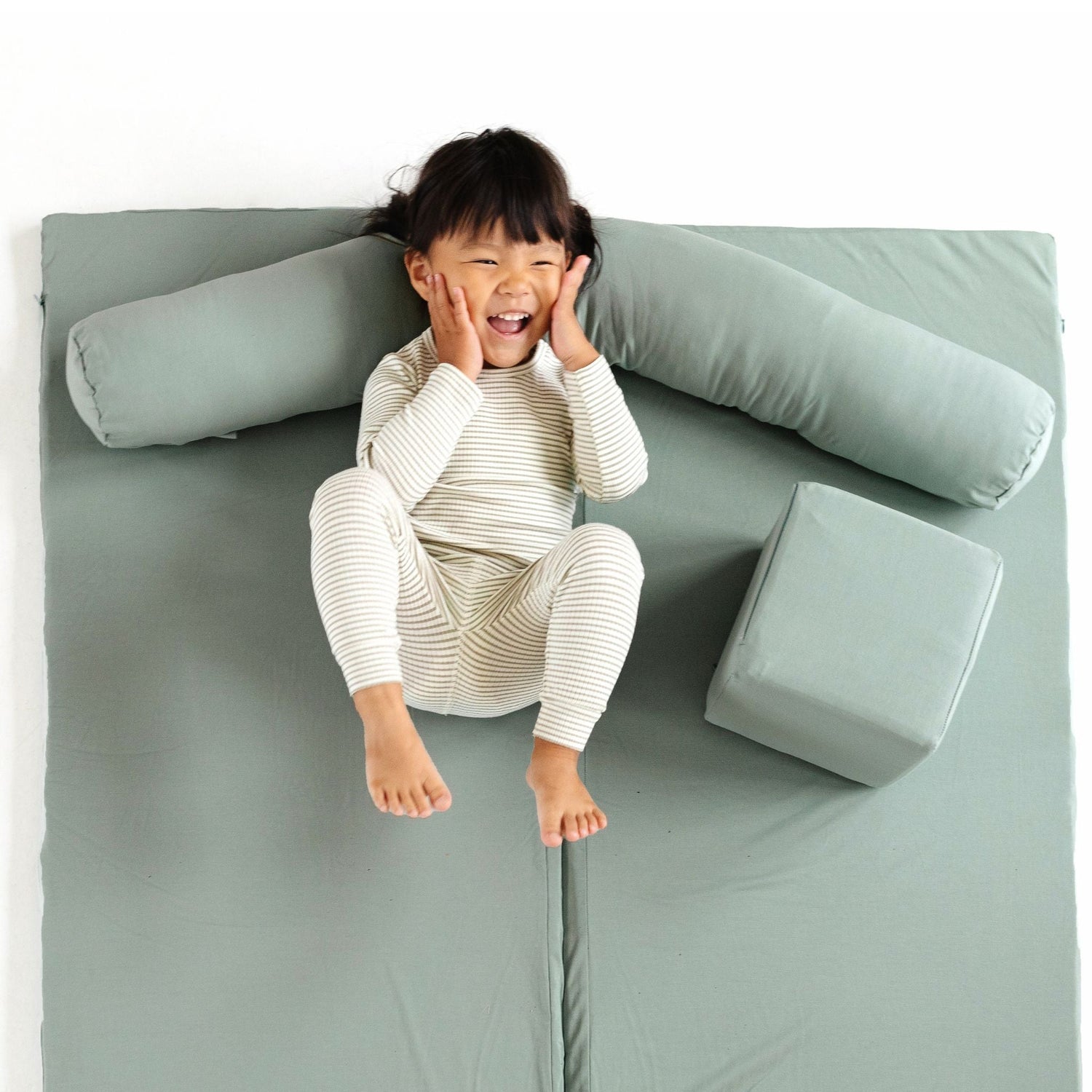 Sage Jersey Mat - Tenth &amp; Pine - Organic Cotton Padded Mat - Standard