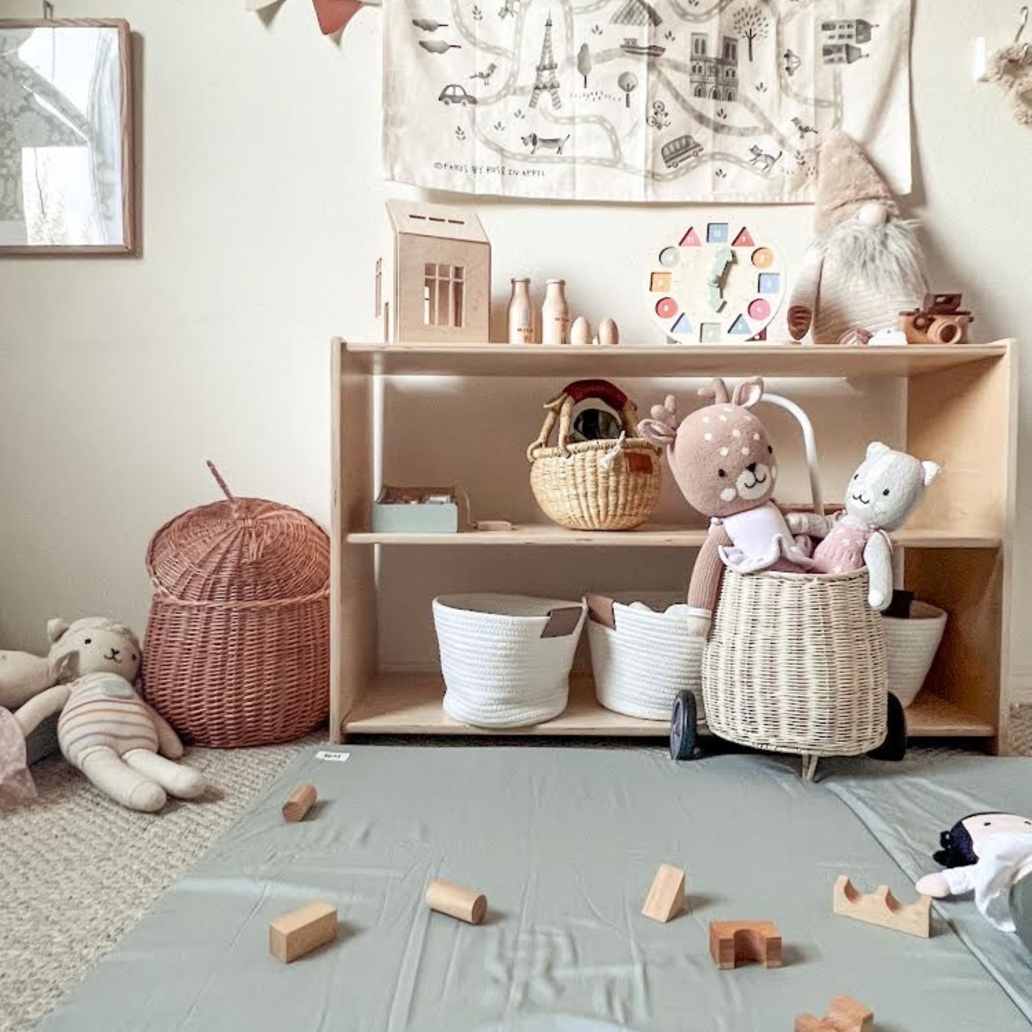 Sage Jersey Mat - Tenth &amp; Pine - Organic Cotton Padded Mat - Mega