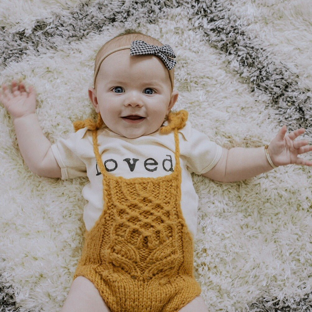 Short Sleeve Bodysuit | Loved. | Organic Cotton - Tenth &amp; Pine - Short Sleeve Onesie - 0 - 3M