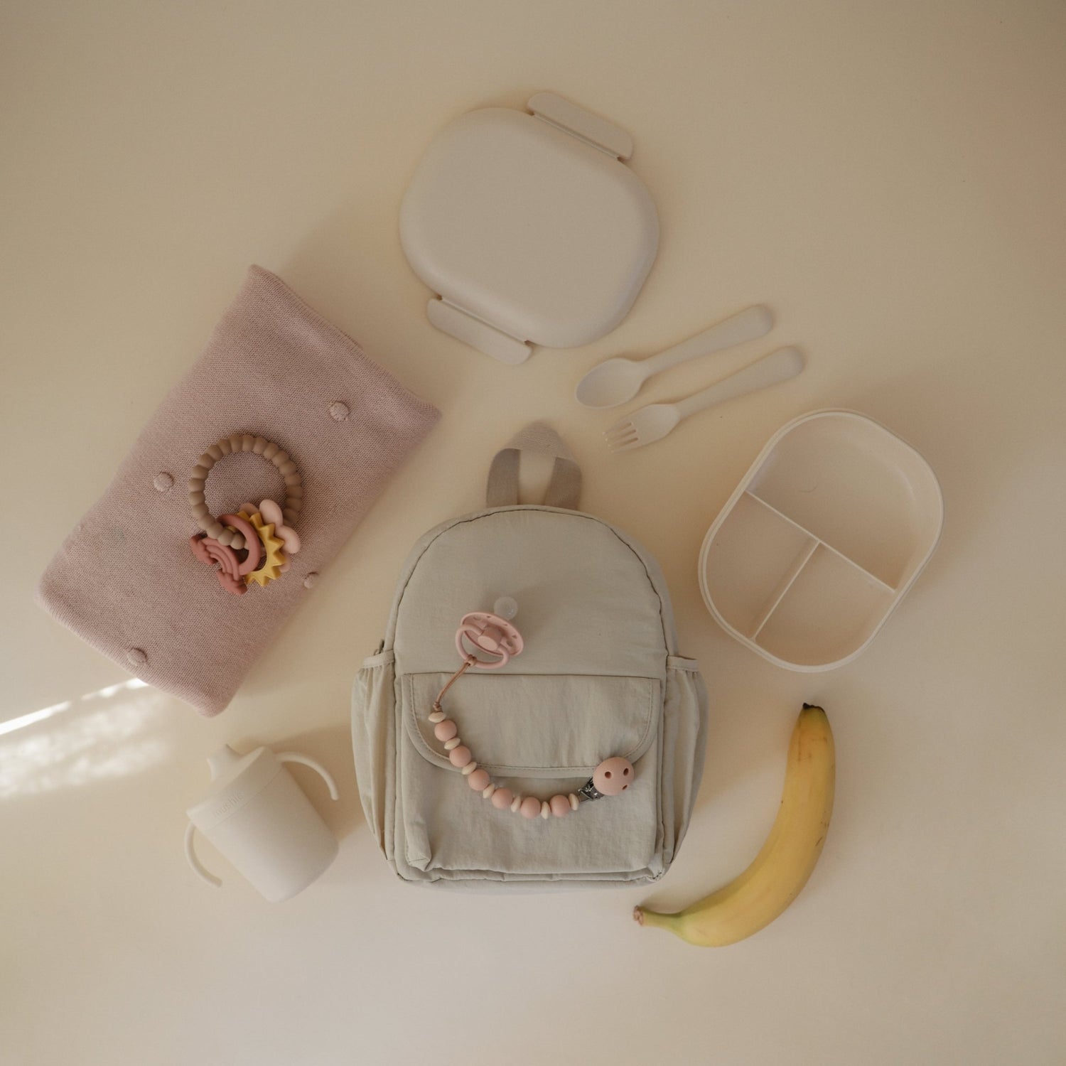 Silicone Pacifier Clip | Luna - Tenth &amp; Pine - Pacifier Clip - Faux Wood