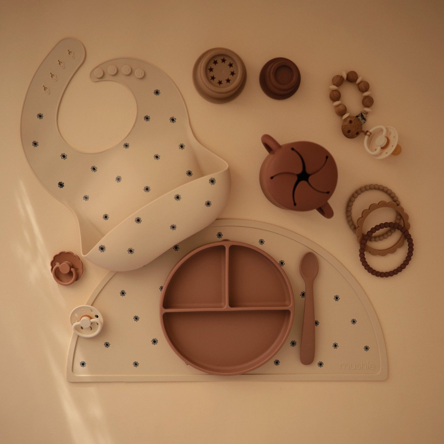 Silicone Pacifier Clip | Luna - Tenth &amp; Pine - Pacifier Clip - Faux Wood