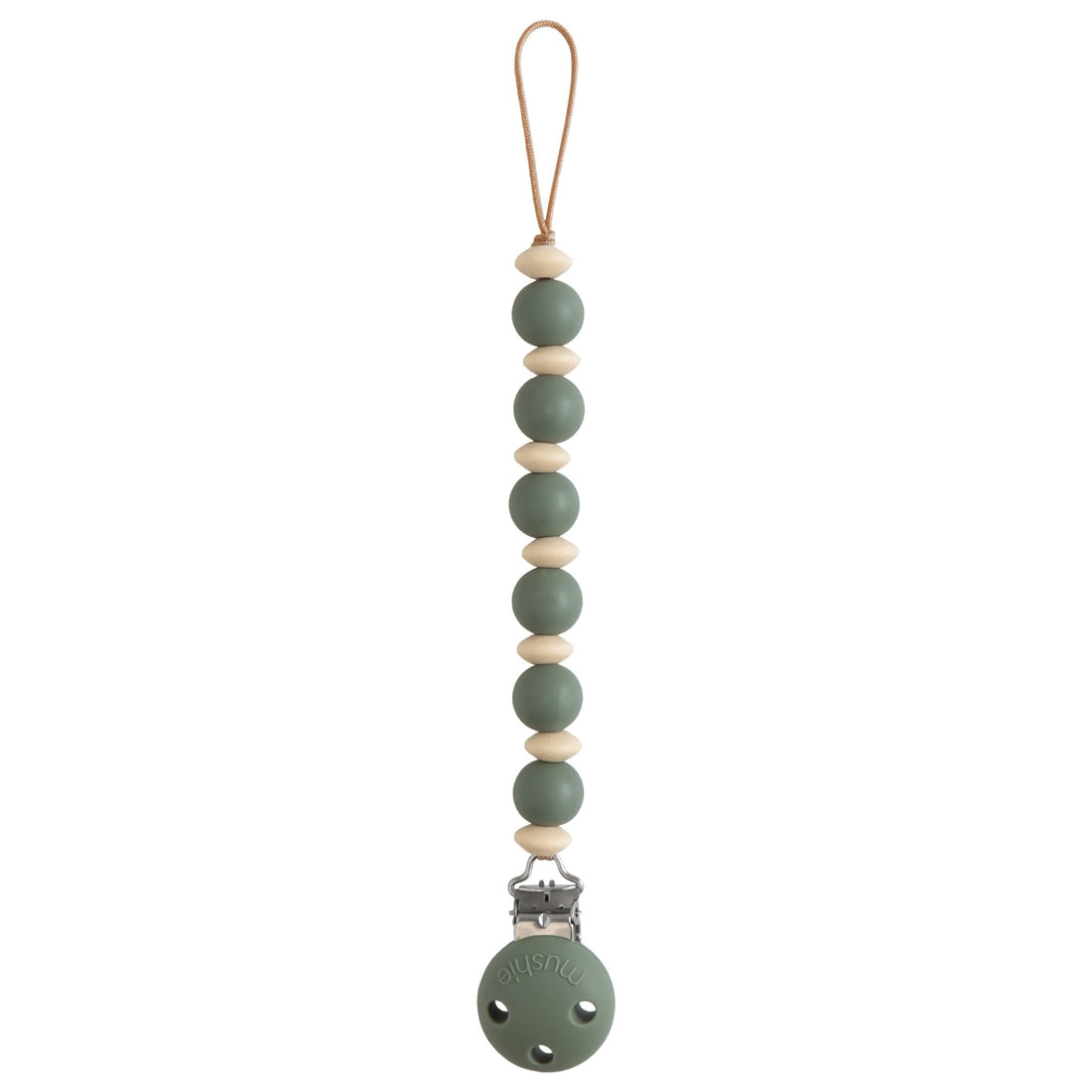 Silicone Pacifier Clip | Luna - Tenth & Pine - Pacifier Clip - Dried Thyme