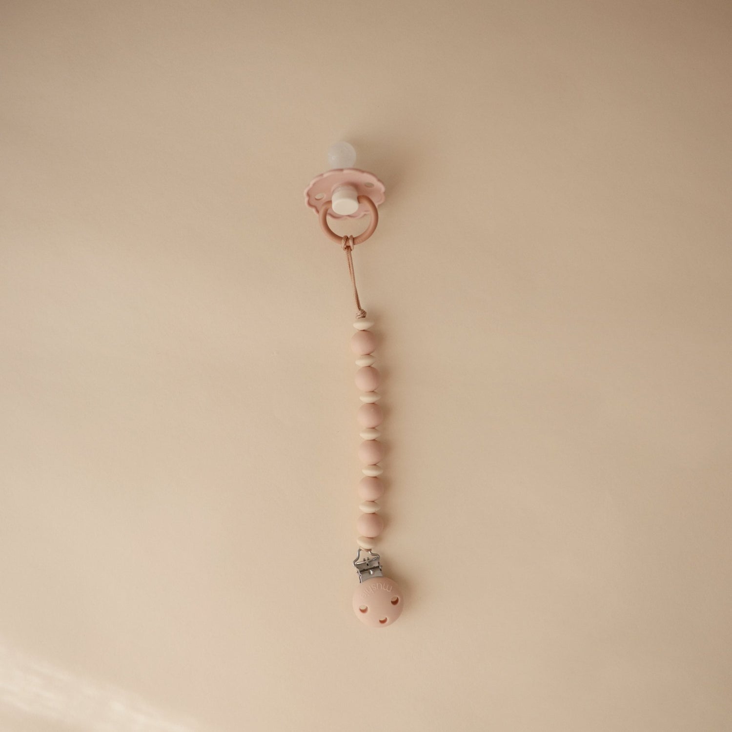 Silicone Pacifier Clip | Luna - Tenth &amp; Pine - Pacifier Clip - Faux Wood