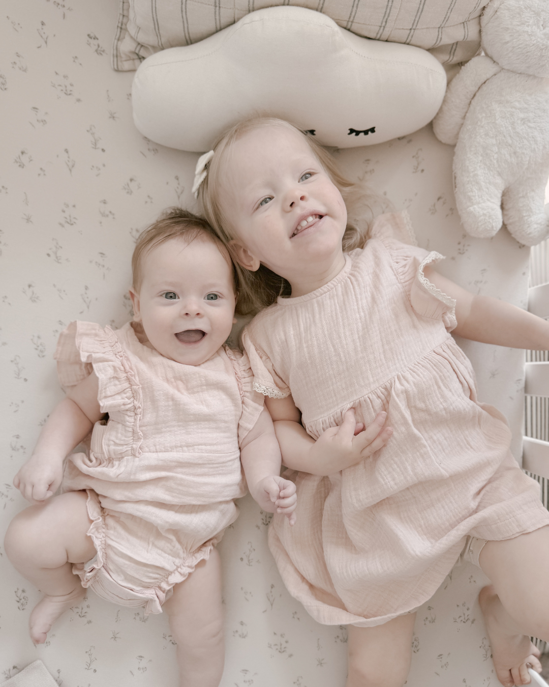 Organic Cotton Muslin Flutter Sleeve Dress