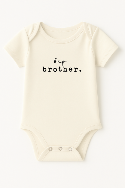 Big Brother Organic Cotton Short Sleeve Baby Bodysuit