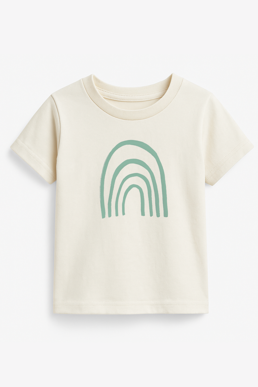 Rainbow Seafoam Organic Cotton Short Sleeve Toddler T-Shirt