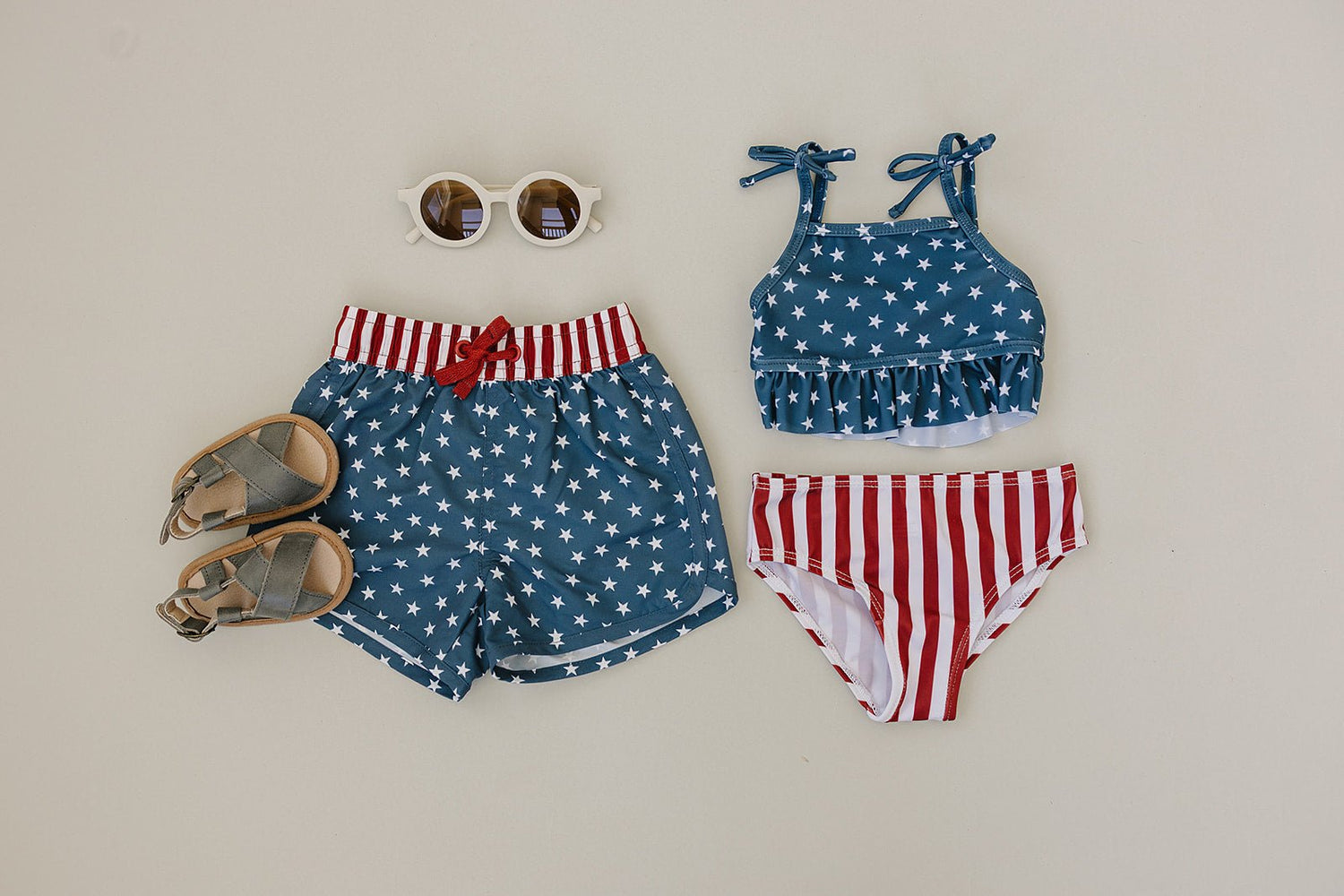 Stars and Stripes Swim Shorts - Tenth &amp; Pine - Swim Shorts - 0 - 3