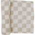 Taupe Checkered Muslin Swaddle Blanket - Tenth & Pine - 