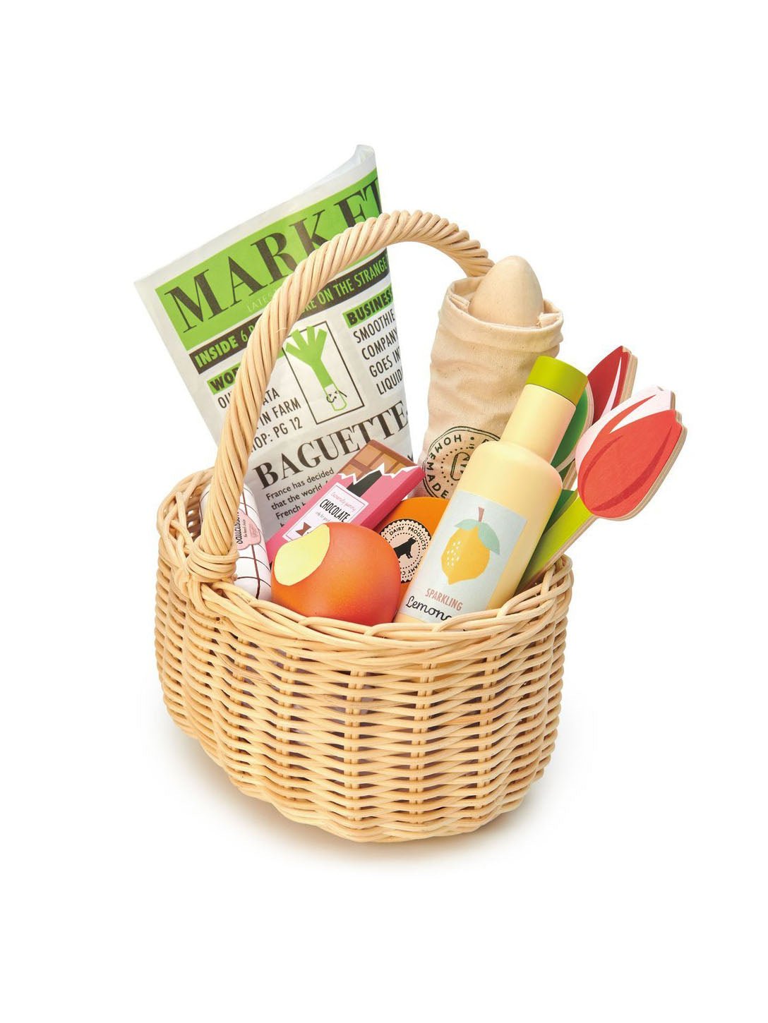 Tender Leaf Toys Wicker Shopping Basket - Tenth &amp; Pine - Toys - 