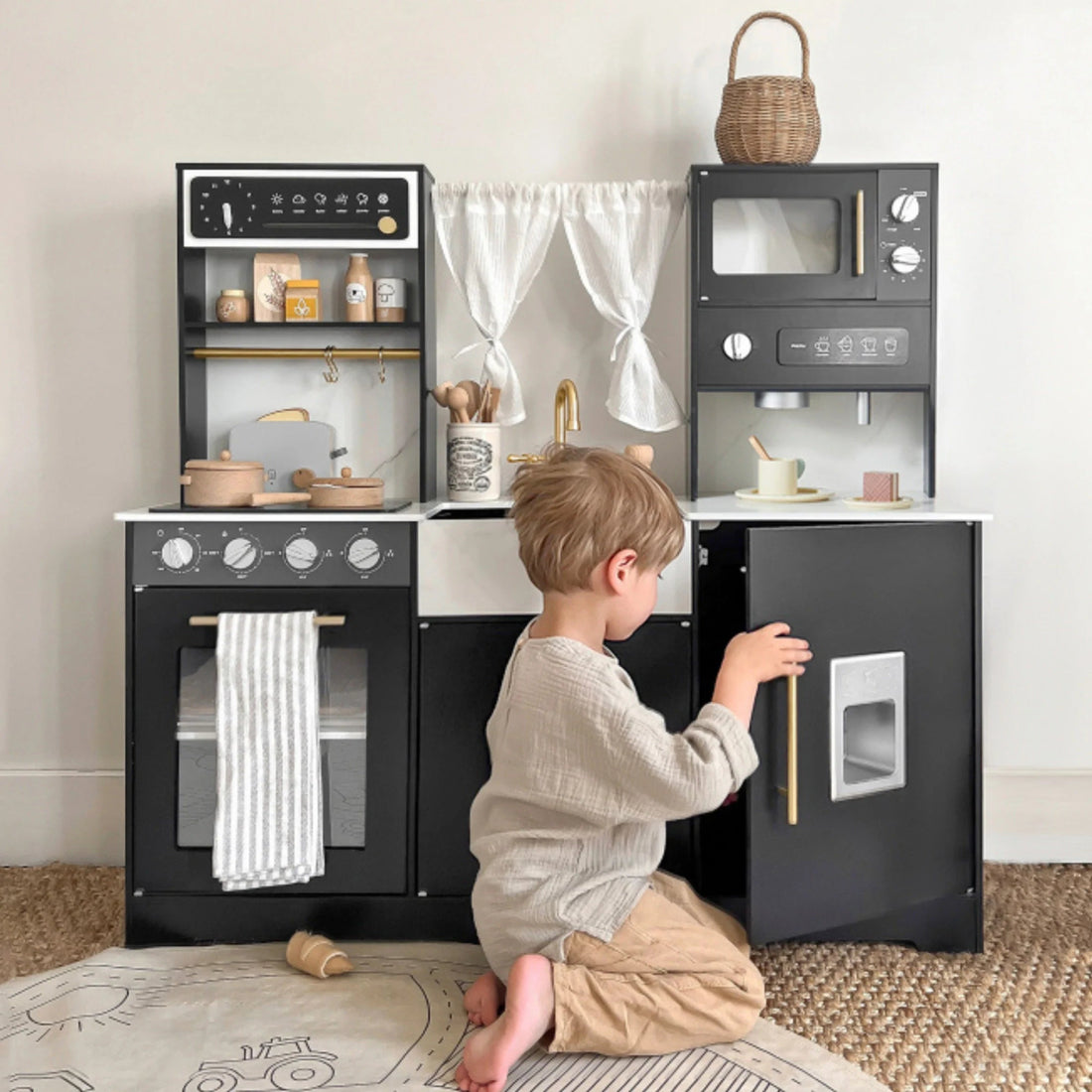 Tiny Land® Iconic Kitchen - Black - Tenth & Pine - Toy -