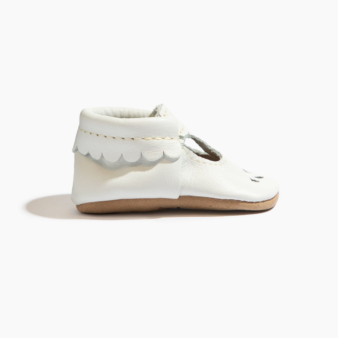 Toasted Bright White Mary Jane Baby Shoe - Tenth & Pine - Mary Jane - Soft Sole - 1