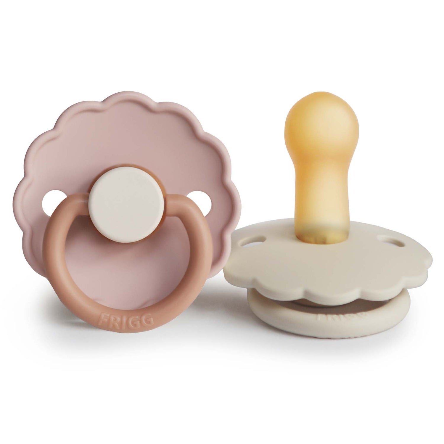 FRIGG Daisy Natural Rubber Pacifier 2 - Pack - Tenth &amp; Pine - FRIGG PACIFIERS - 6 - 18 months - Woodchuck/French Gray