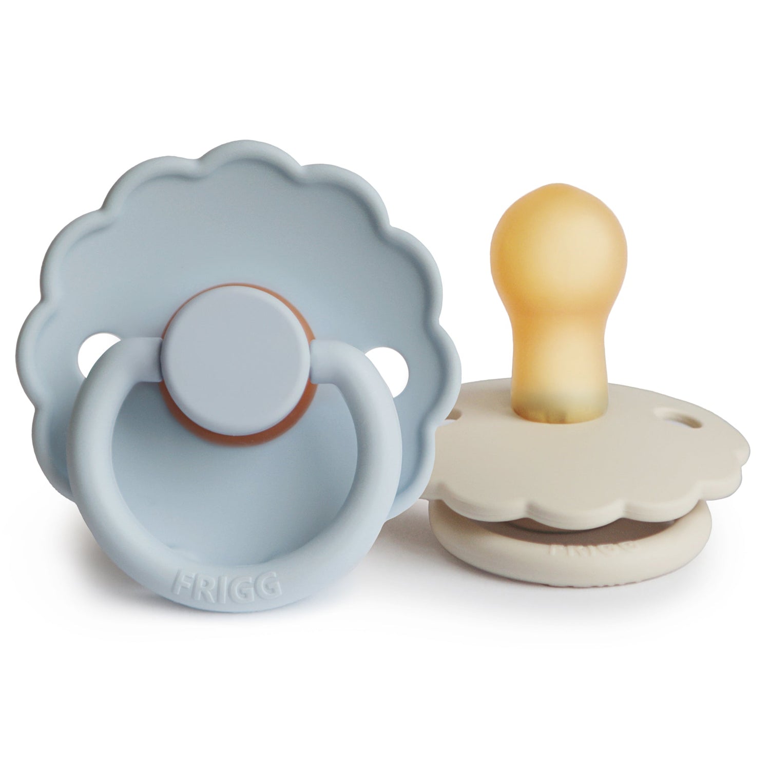 FRIGG Daisy Natural Rubber Pacifier 2 - Pack - Tenth &amp; Pine - FRIGG PACIFIERS - 6 - 18 months - Croissant/Portobello