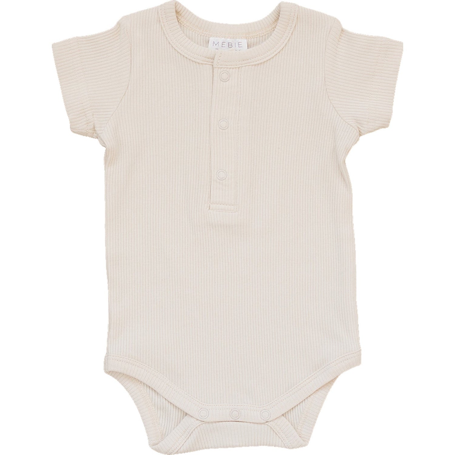 Vanilla Organic Cotton Ribbed Snap Bodysuit - Tenth &amp; Pine - NB - Mebie Baby