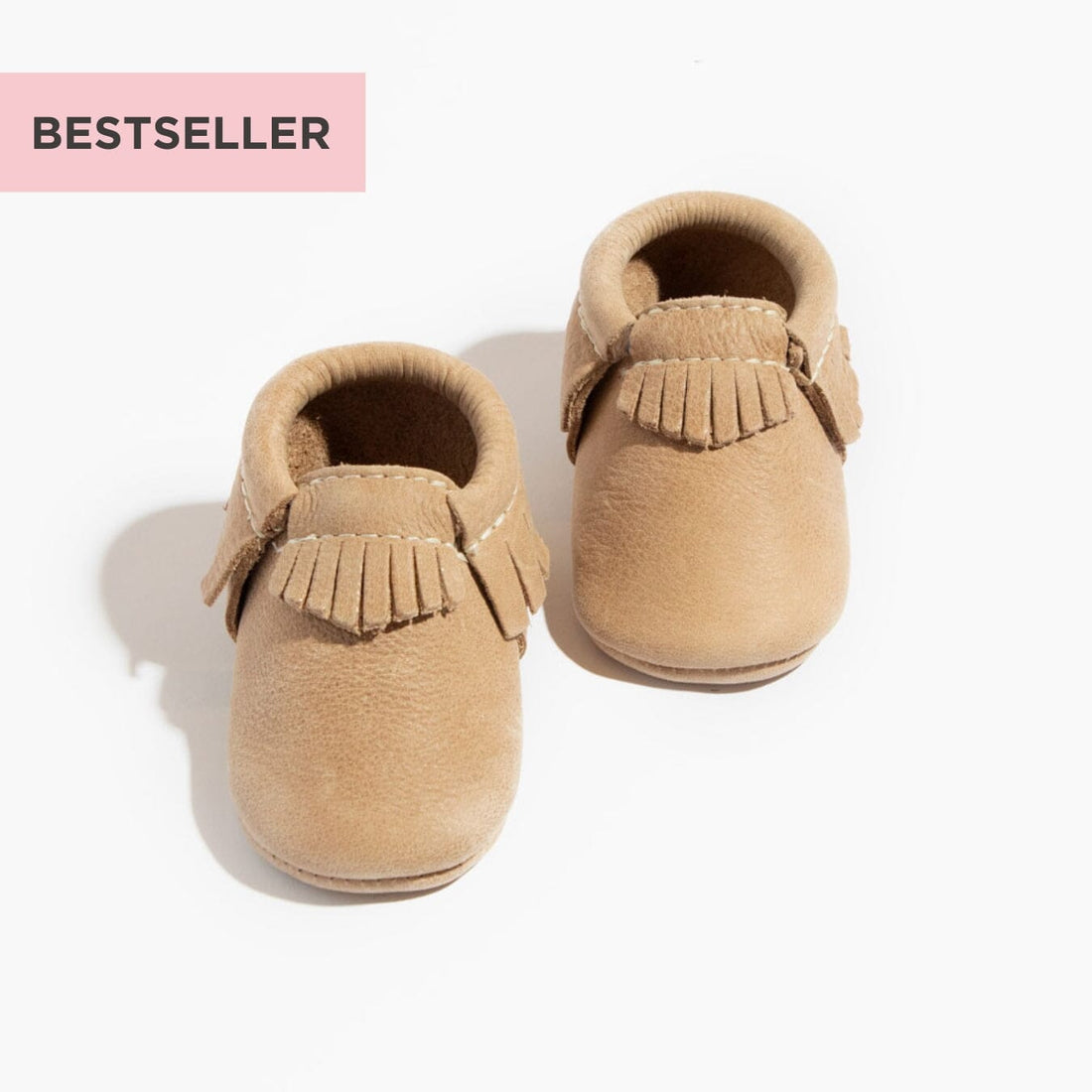 Weathered Brown Moccasin Baby Shoe - Tenth & Pine - Moccasin - Soft Sole - 1
