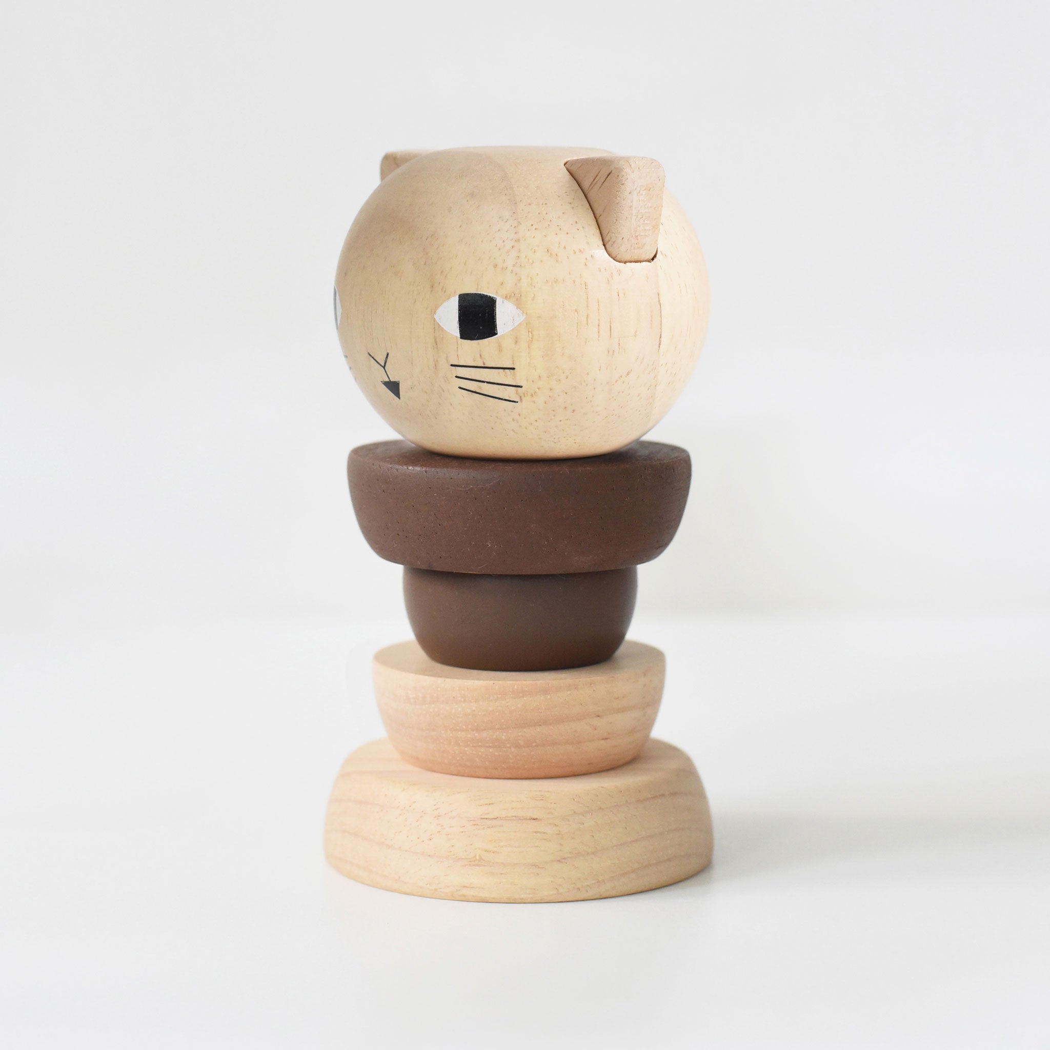 Wood Stacker - Cat - Tenth &amp; Pine - Wooden Toys - 