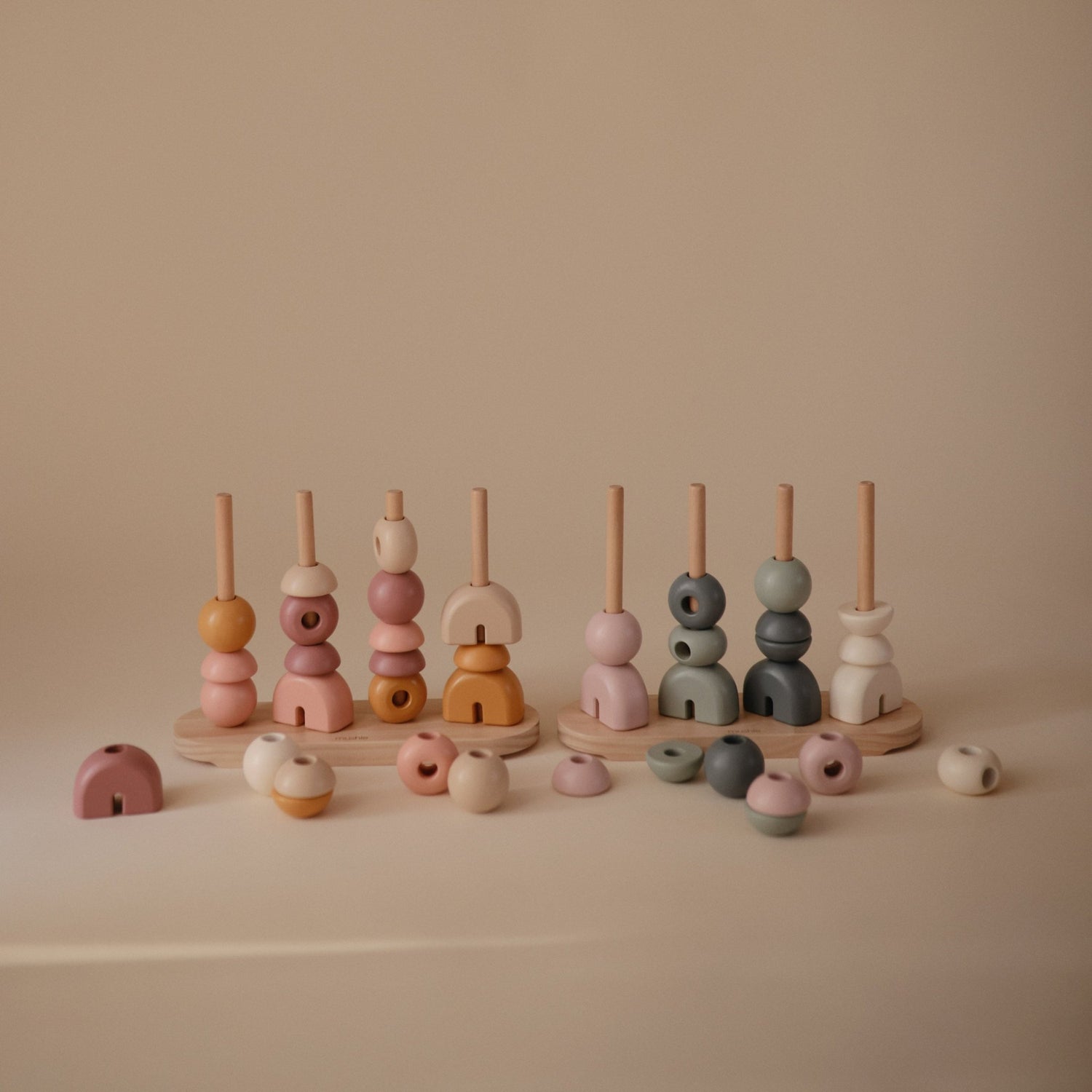 Wooden Multi Shape Stacker - Tenth &amp; Pine - Wooden Multi Shape Stacker - Sunrise