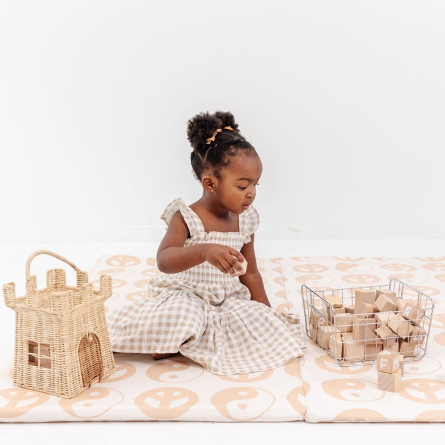 Yin Yang Vegan Leather Mat - Tenth &amp; Pine - Vegan Leather Padded Mat - Mega