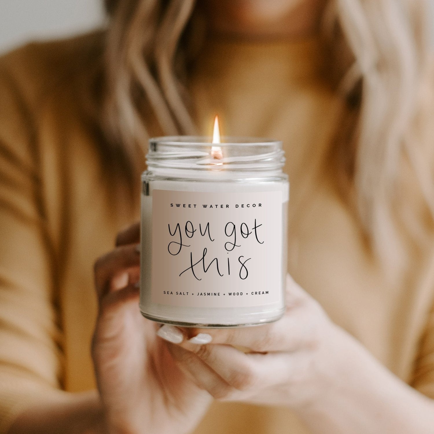 You Got This Soy Candle - Clear Jar - 9 oz - Tenth &amp; Pine - Candles - 