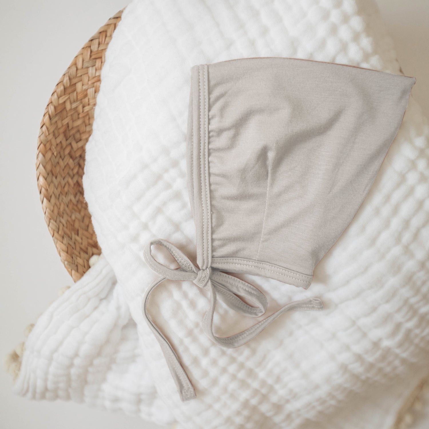 Bamboo Pixie Bonnet - Sand - Tenth and Pine - Organic Baby Clothes