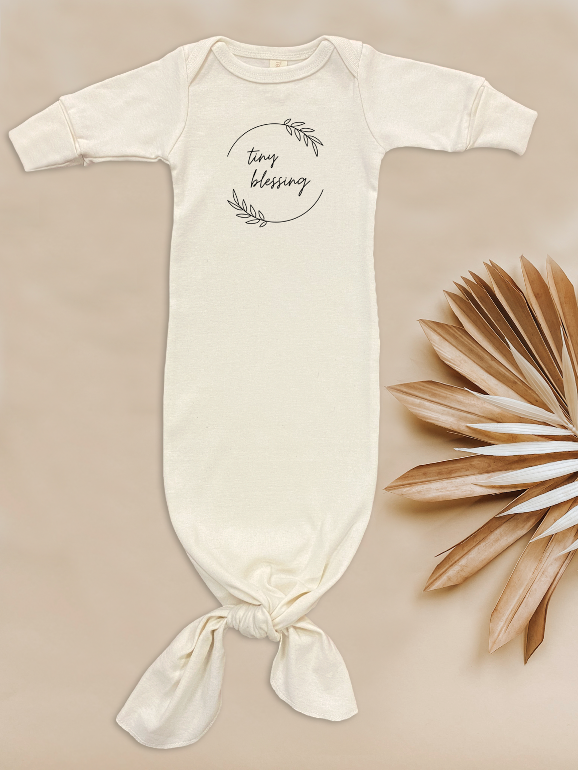 Tiny Blessing - Organic Cotton Infant Tie Gown
