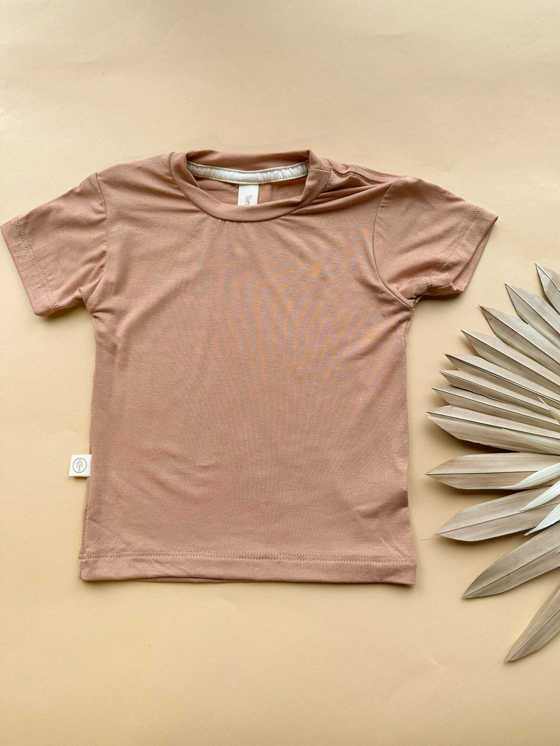 0/3M, 3/6M | Short Sleeve Essential Tee | Clay | Bamboo