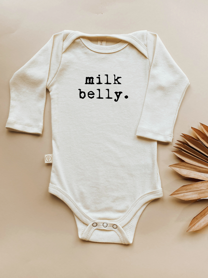 Milk Belly - Long Sleeve Organic Baby Bodysuit